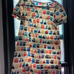 Marc By Marc Jacobs Multi-Color Logo Print Mini Dress EUC
